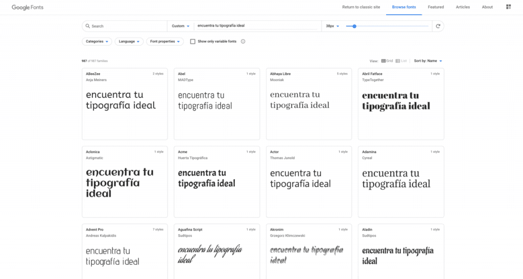 Trata de utilizar tipografías que combinen entre sí, y nunca utilizar más de 2 para no sobresaturar la visibilidad de las secciones importantes