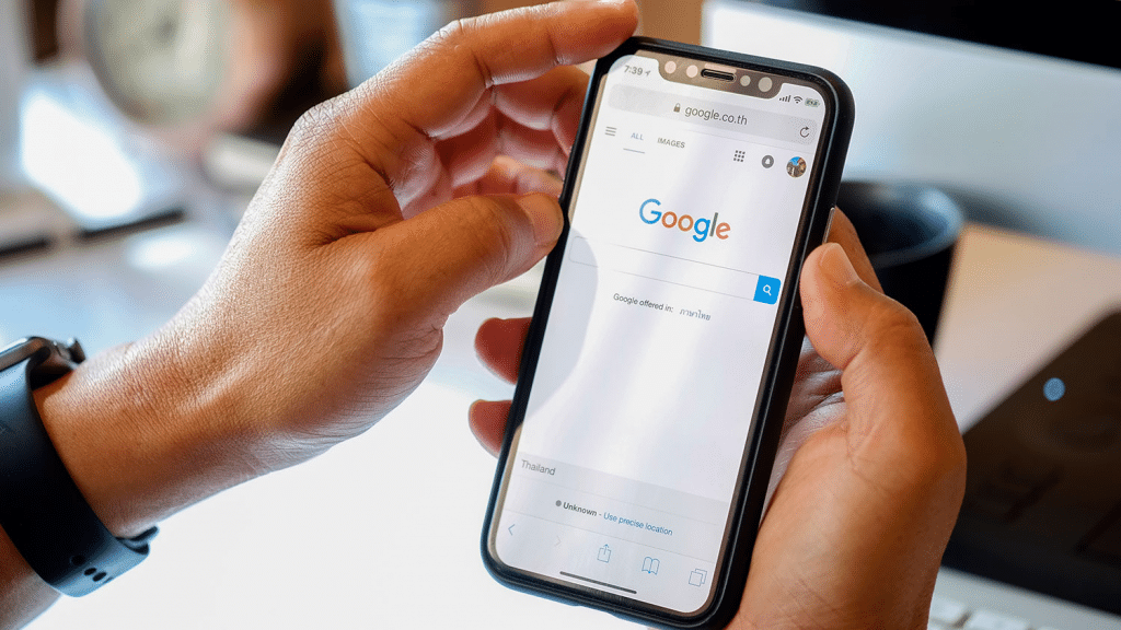 Ilustración de una búsqueda en Google